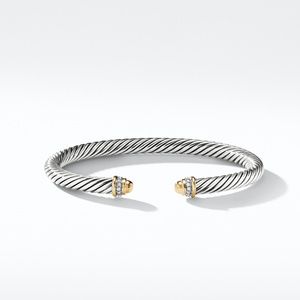 David Yurman Cable Bracelet Diamonds and 18k Gold